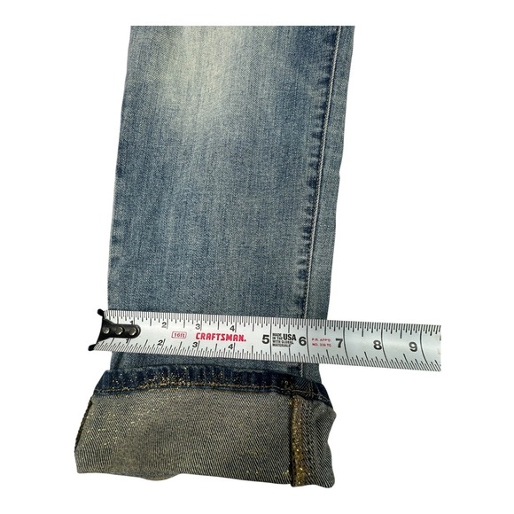 Soho Boyfriend Jeans Womens Size 16 Blue‎ Denim Distressed Cuffed - Picture 7 of 10